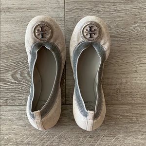 Tory Burch Silver Caroline flats